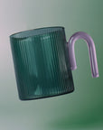 Archer green and pink ribbed cup by sage and cooper
