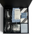 Male gift hamper containing Prohibition gin created in Adelaide. Paired with mens socks, koko black chocolate, Ecosoy soy candle and two gin glasses. Ideal as a birthday gift, fathers day, thank you or any occasion.