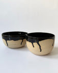 natural and black glazed ceramic unique bowls for the table great for entertaining