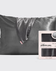 kitsch charcoal satin luxury pillowcase