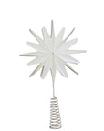 Tree Topper Star Off White H35cm with metal coil