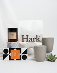 local roasted coffe beans, soy candle, koko black chocolate and beautiful ceramic cups. best coffee lovers gifts
