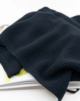 hand towel by ecoavask in jet black