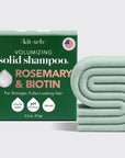 kitsch solid shampoo infused with rosemary and biotin. vegan friendly , colour safe and ph balanced.