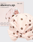 kitsch luxury shower cap dot design stylish and practical