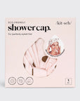 pink blush luxury shower cap for yourself or a gift for mum. stylish and practical. vegan