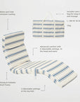 sunnylife resort lounger stripe blue lounger stylish design