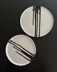 unique gift idea ceramic plates with splatter desogm