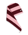 Hommey hair wrap in rocky road stripes.  popular and luxury bath wrap