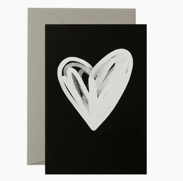 white and black heart greeting card all occasion