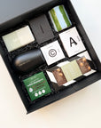 green toned luxury male gift box for australia wide delivery.  A great male birthday gift