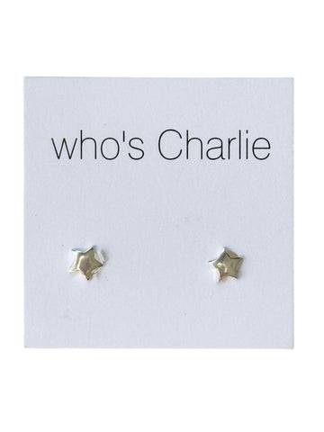 Who's Charlie Sterling Silver Earrings - Stars