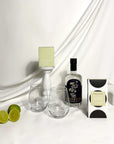 gin gift hamper in green tones.  Presented in a luxury gift box with Lost Phoenix Farm gin, koko lack chocolate, ecosoy soy hand poured candle and two gin glasses. Australia wide delivery