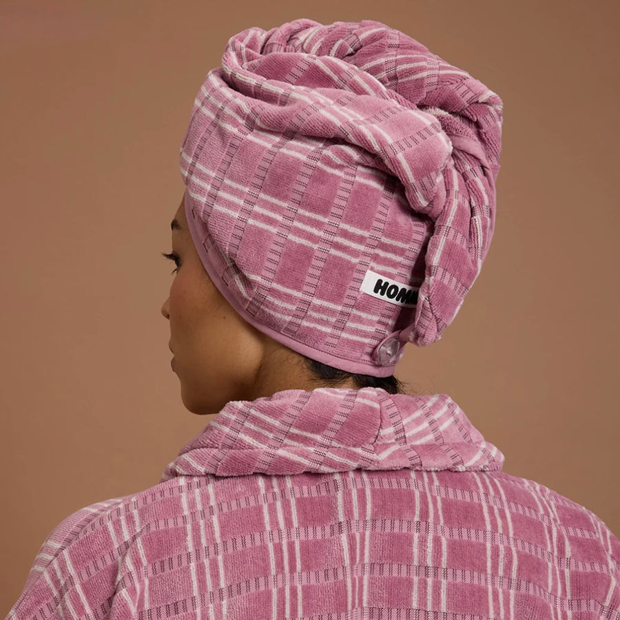 Luxury hair wrap by Hommey Fig colour