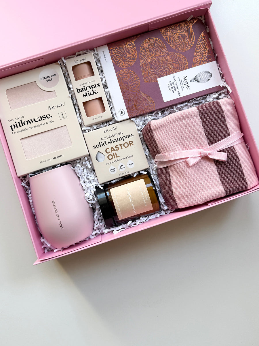 rose pink female gift hamper for delivery in Adelaide