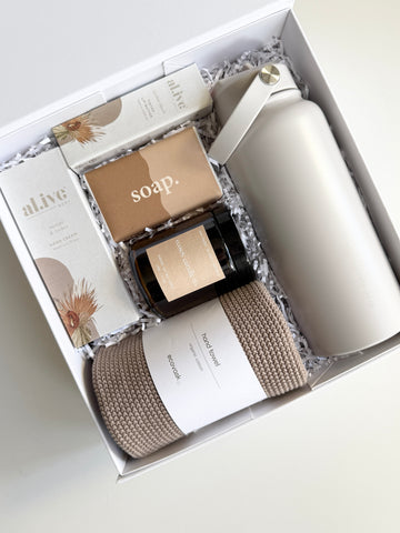 ladies wellness gift hamper for 50th birthday or 60th birthday or anniversary gift or even a sympathy gift