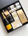 stunning gold and black luxury unique hamper for corporate gifts or for ladies who enjoy food